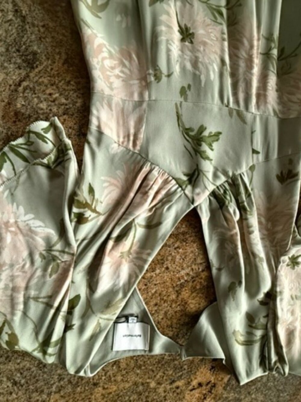 NWT Reformation Salvia Dress Pergola Floral Pleated Maxi Dress Size 0 - Picture 2 of 7